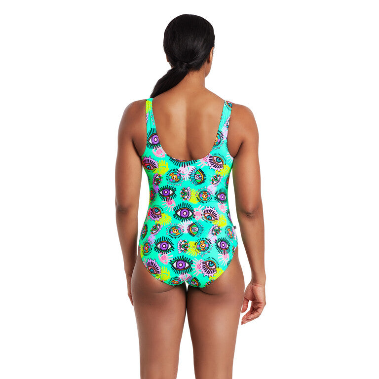 Zoggs | Swimwear | Ecofeel Scoopback | Look Inside Green | Womens