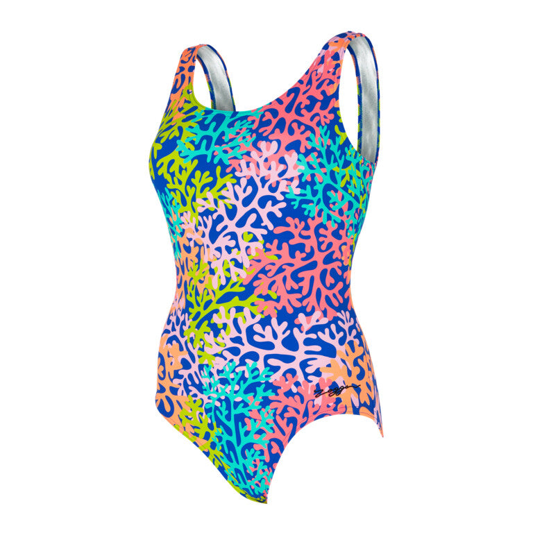 Buy Zoggs Girls Blue Scoopback swimsuit Eco Fabric Swimwear from Next USA