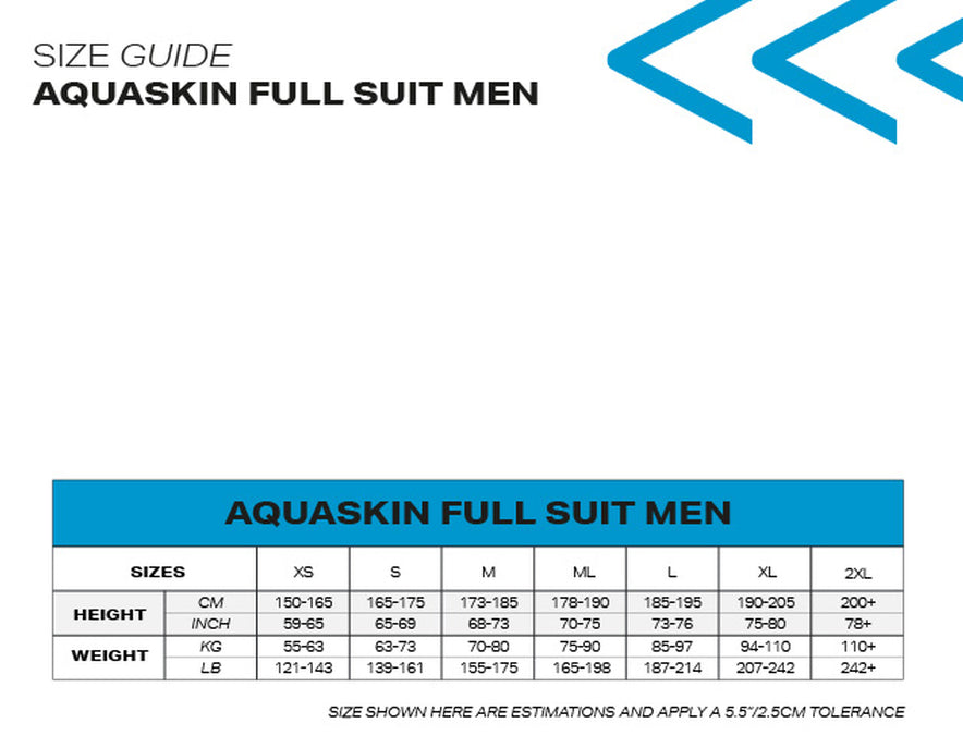 Aquasphere | Open Water Wetsuit | Aquaskin Full Suit V3 | Mens