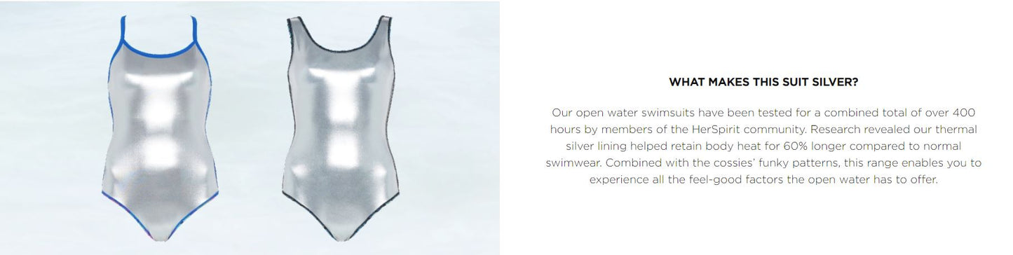 Silver lining in new sustainable women's thermal swimwear from